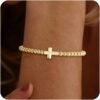 Gold Bracelets for Women  Gold Beaded Bracelets Stackable Bracelets for Women Gold Charm Bracelet Non Tarnish Gold Jewelry for Women Trendy