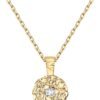 Gold Plated Engraved Coin Pendant Necklaces for Women | Byzantine Coin Pendants | Bohemian Necklace