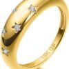 Gold Plated Rings for Women - Trendy Cubic Zirconia   Gold Filled Stackable Rings
