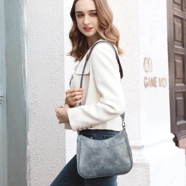 Trendy Leather Crossbody Purse with Adjustable Strap, Women's Shoulder Handbag