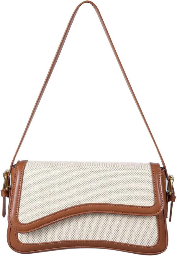 Shoulder Bag for Women Y2K Trendy Purse Vegan Leather Hobo Handbags Clutch Saddle Bag with 2 Removable Strap