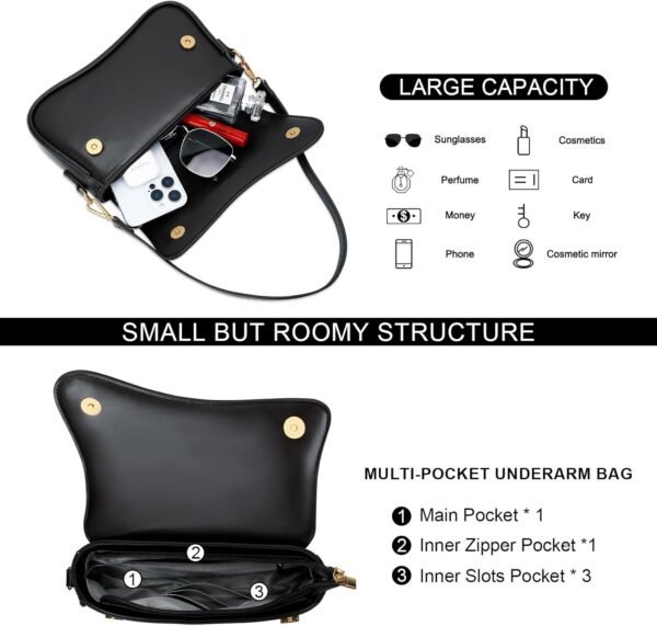 718FFAn5VZL._AC_SL1500 Shoulder Bag for Women Small Clutch Purses Cute Hobo Handbag Trendy Underarm Bag