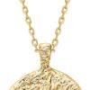 Gold Plated Engraved Coin Pendant Necklaces for Women | Byzantine Coin Pendants | Bohemian Necklace