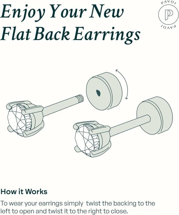 Gold Plated Solid 925 Sterling Silver Posts Dainty Ball Stud Flatback Earrings for Women - Cartilage Helix Piercing Jewelry - Small Screwbacks Stud Earrings for Women