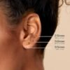 Gold Plated Solid 925 Sterling Silver Posts Dainty Ball Stud Flatback Earrings for Women - Cartilage Helix Piercing Jewelry - Small Screwbacks Stud Earrings for Women