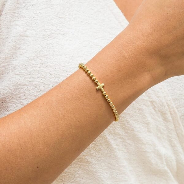Gold Bracelets for Women  Gold Beaded Bracelets Stackable Bracelets for Women Gold Charm Bracelet Non Tarnish Gold Jewelry for Women Trendy