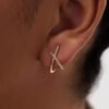Gold Earrings for Women Trendy,  Gold Stud Earrings Dainty Earrings Simple Minimalist Cubic Zirconia Diamond Gold Earrings Hypoallergenic Earring for Women Gifts