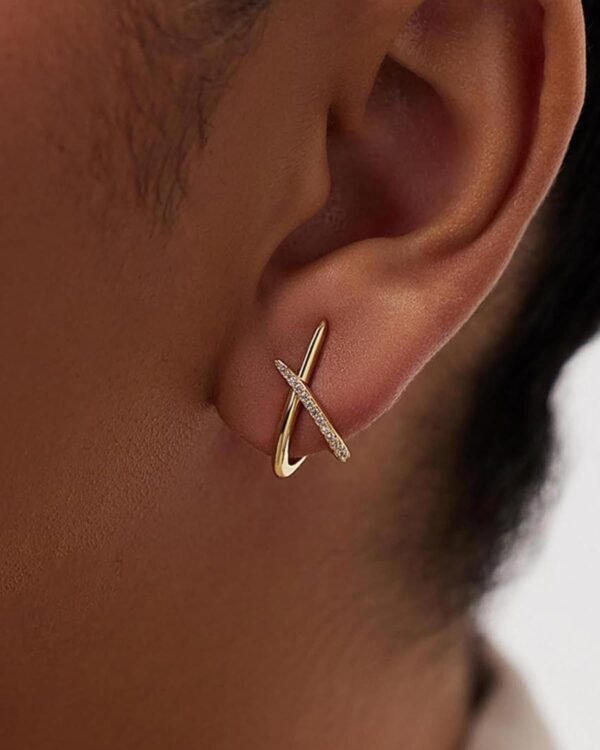 Gold Earrings for Women Trendy,  Gold Stud Earrings Dainty Earrings Simple Minimalist Cubic Zirconia Diamond Gold Earrings Hypoallergenic Earring for Women Gifts