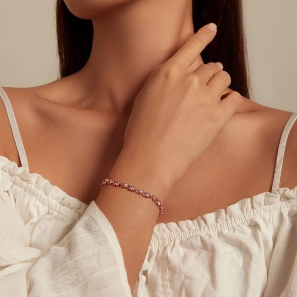 Gold Plated 3mm Cubic Zirconia Classic Adjustable Tennis Bracelet |Gold Bracelets for Women |Bride Bracelet for Wedding|Size 6.5-8 Inch