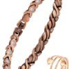 Copper Bracelets for Women, 99.99% Pure Copper Magnetic Bracelets with Effective Neodymium Magnets, Adjustable Jewelry Gift with Sizing Tool