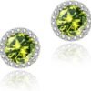 71eza9oOcVL._AC_SL1500 Cubic Zirconia Earrings Studs, Halo CZ Birthstone Simulated Diamond Stud Earrings for Women