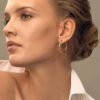 Gold Hoop Earrings for Women   Real Gold Plated Hoops with 925 Sterling Silver Post