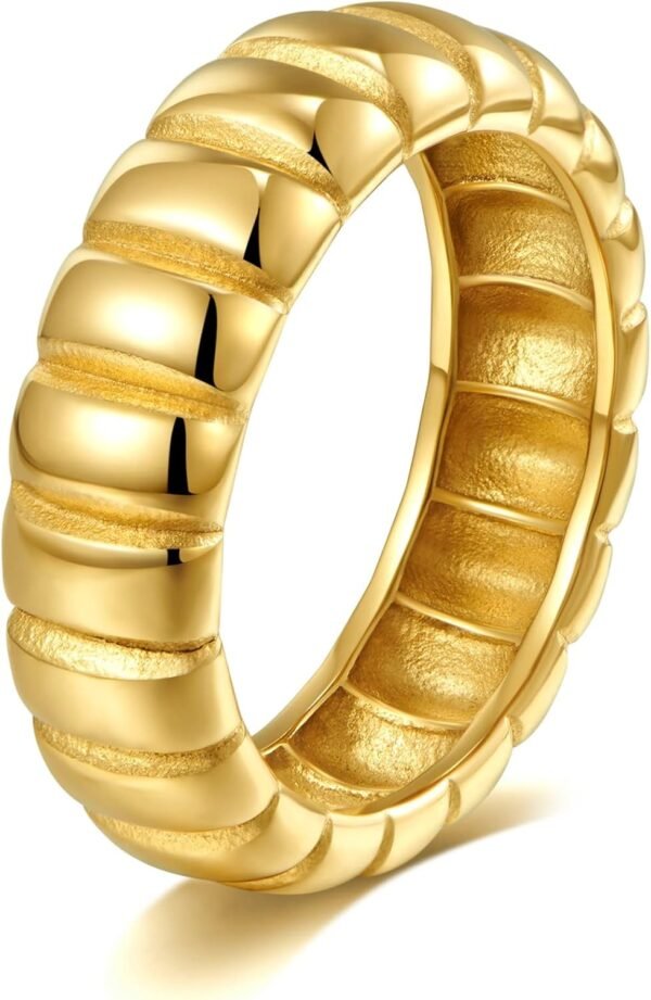 Gold Plated Rings for Women - Trendy Cubic Zirconia   Gold Filled Stackable Rings