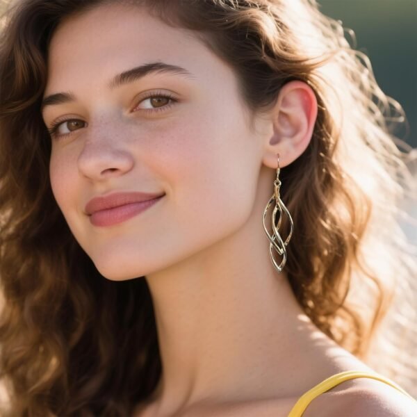 Gold Plated Earrings for Women Hypoallergenic Gold Earrings Statement Earrings for Girl Trendy Fashion Gold Jewelry Gifts Above 12 Years Old