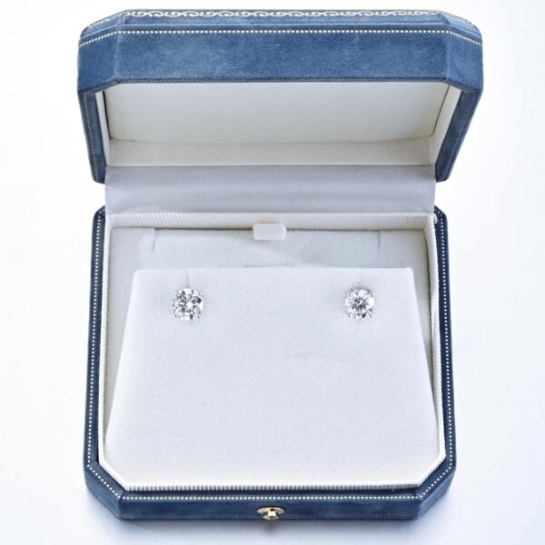 8175Ni3ngIL._AC_SL1500 LAB-GROWN Round Cut Diamond Earrings 4 Prong (D-F Color, VS Clarity) Diamond Stud Earrings for Women, Elegant Stud Earrings