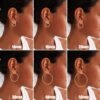 Gold Hoop Earrings for Women   Real Gold Plated Hoops with 925 Sterling Silver Post