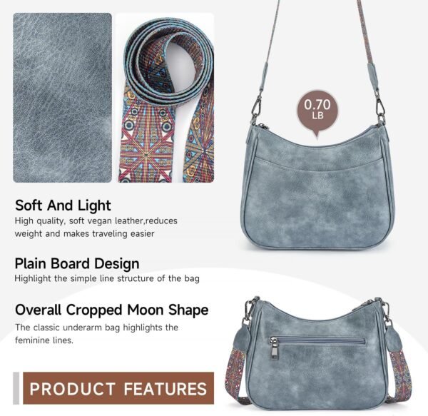 Trendy Leather Crossbody Purse with Adjustable Strap, Women's Shoulder Handbag