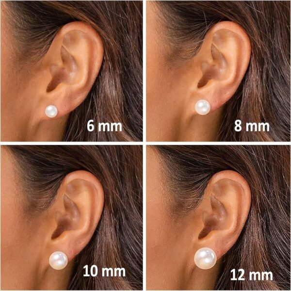 81dCuG0cgVL._AC_SL1500 Gold Plated 925 Sterling Silver Round Stud White Simulated Shell Pearl Earrings