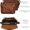 Leather Flapover Crossbody Handbag Purse for Women with Adjustable Strap & Overflap Snap Closure Tote/Bag