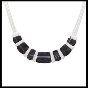 Nine West clean, sleek, modern silver and gold necklaces, earrings and bracelets perfect for gifts.