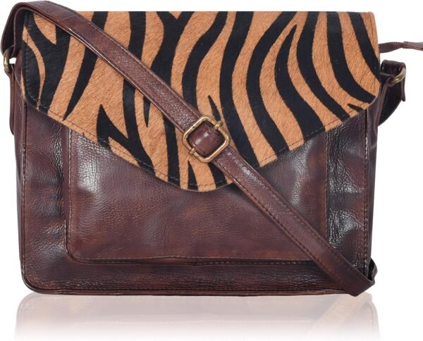 Leather Flapover Crossbody Handbag Purse for Women with Adjustable Strap & Overflap Snap Closure Tote/Bag