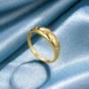 Gold Plated Rings for Women - Trendy Cubic Zirconia   Gold Filled Stackable Rings