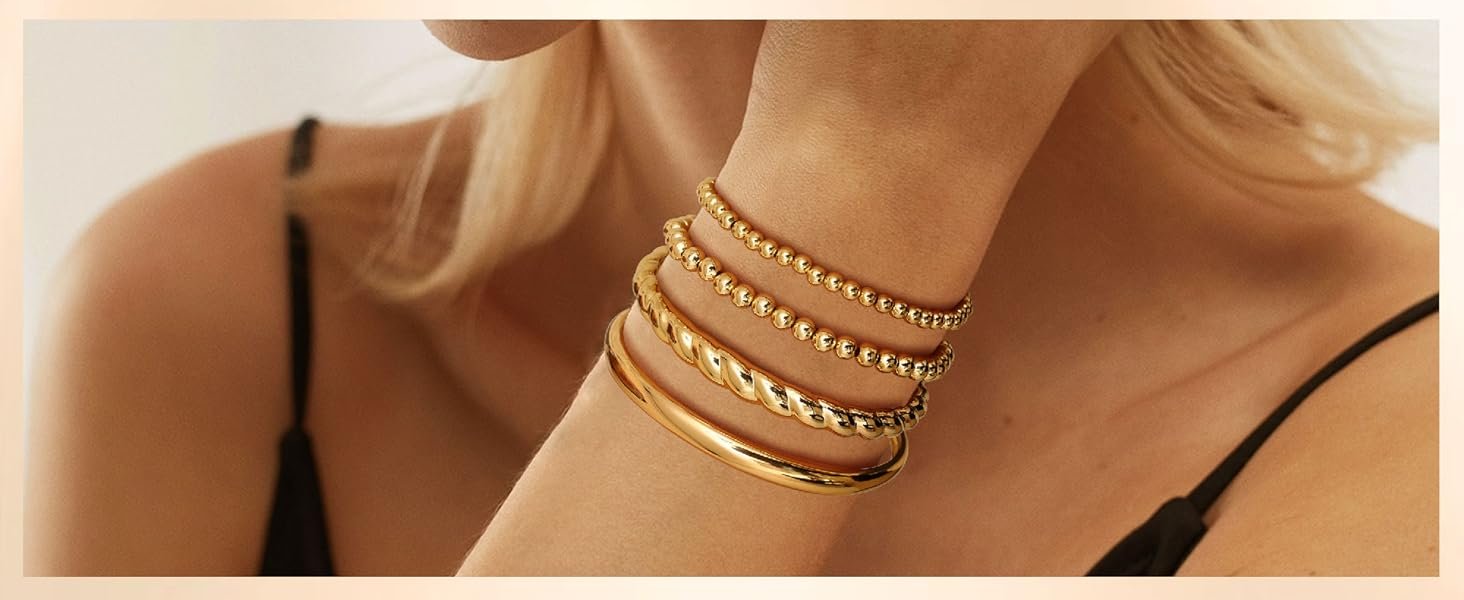 gold bead bracelet