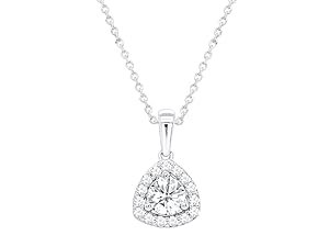 diamond trillion necklace