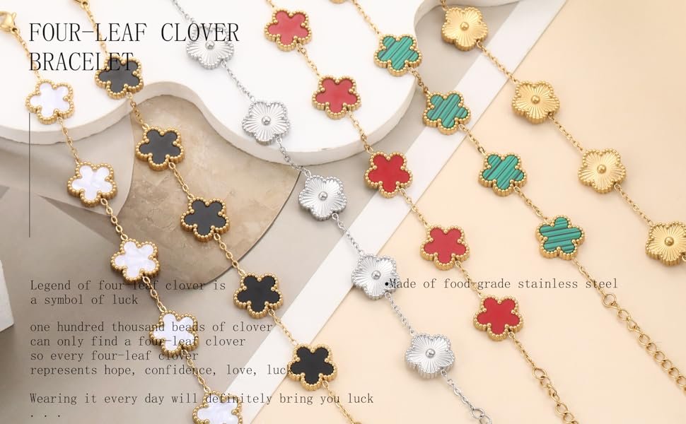 clover bracelet set for women
